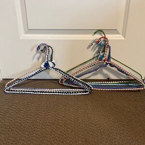 Braided Wire Hanger in Blue & White